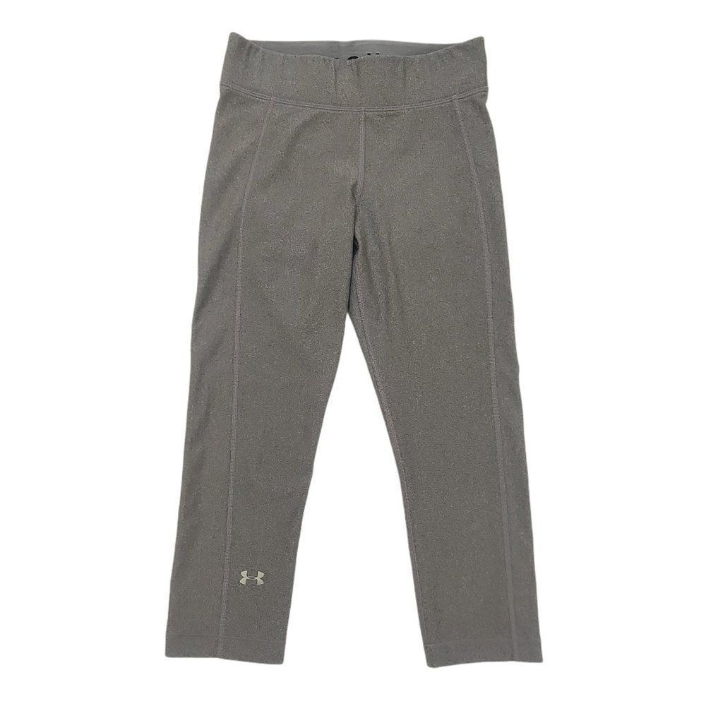 Under Armour Leggings Womens Small Gray Heatgear Capri Gym Athletic Workout Yoga